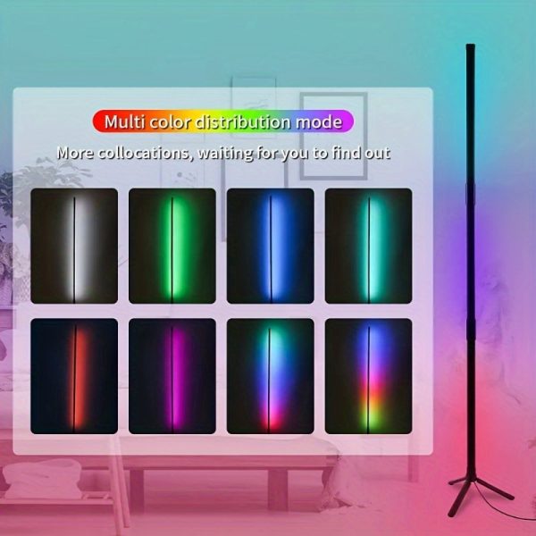 2 set/ 1 set color dimmable led floor lamp: usb power supply, adjustable in multiple colors, nordic style ambient lighting, suitable for living rooms, bedrooms, and game rooms, without adapter
