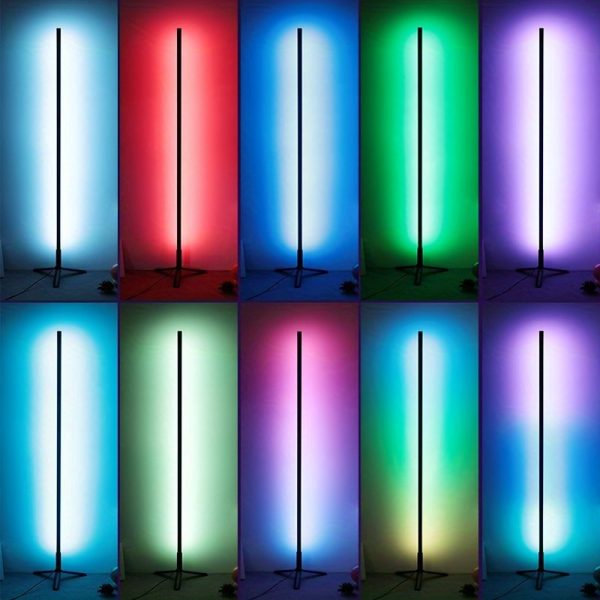 2 set/ 1 set color dimmable led floor lamp: usb power supply, adjustable in multiple colors, nordic style ambient lighting, suitable for living rooms, bedrooms, and game rooms, without adapter
