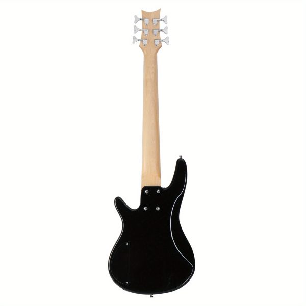 full size gib 6 string h h pickup electric bass guitar bag strap pick connector wrench tool black