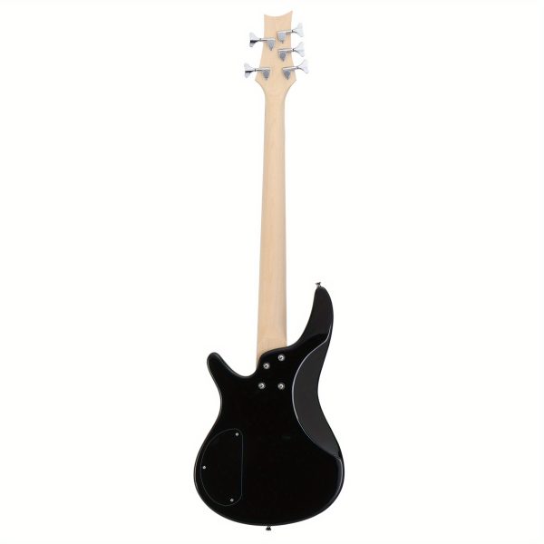 44 inch gib 5 string h h pickup laurel wood fingerboard electric bass guitar with bag and other accessories black