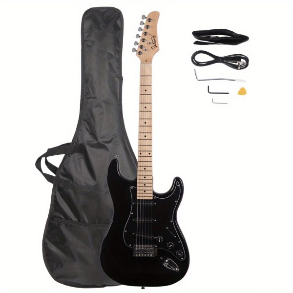 gst stylish electric guitar kit with black pickguard black