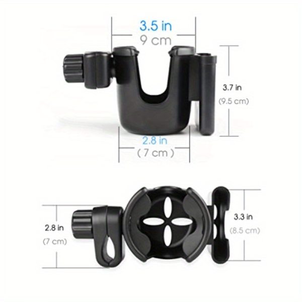 mr.power mic stand cup holder with phone holder 2in 1 bottle & phone holder for music stand boom, compatible with 3.3 9.5cm cups, microphone, and more, black, music stand holder, sturdy construction