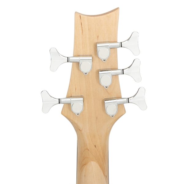 gib full size 5 string electric bass guitar with sunburst finish black maple neck, recycled wood body, includes gig bag, strap, cable & tools for beginners & professional musicians, musical instrument, stylish musical equipment, high tensile strength, studio recording, classic design, durable construction, instrument bundle, beginner musicians