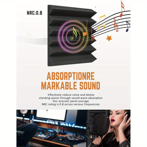 acoustic foams panels 24 2" x 12"x 12" sound proof foam panels for walls high density and fire resistant soundproofing panels soundproof studio wedges sound dampening panels black red