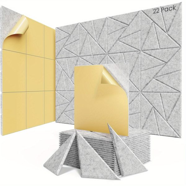 12 acoustic panels with self, 12"x 12"x 0. 4"sound proof foam panels, sound panels high density, soundproof wall panels for home studio office dark blue