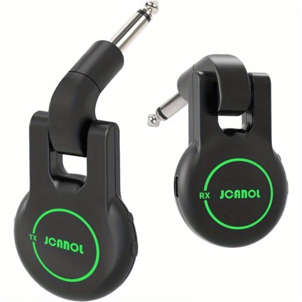 jcanol j5 guitar system guitar transmitter reiver rechargeable audio with 10 siganl channels 164ft for electric guitar bass