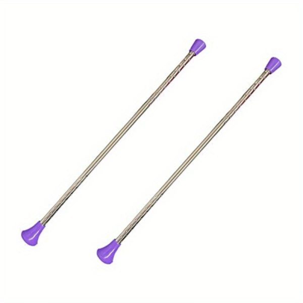 21 inch twirling baton for kids metal marching & spinning dance baton with purple handles, durable gymnastics & parade stick for majorette performances, baton twirling accessories, performance equipment, sleek metallic finish, sturdy construction