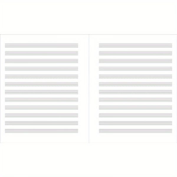classic music manuscript notebook with 6x9 inch (15.24cm x 22.86cm) perforated pages, 12 staff sheets, and guide to music notation ideal for easy removal and use, music notebook