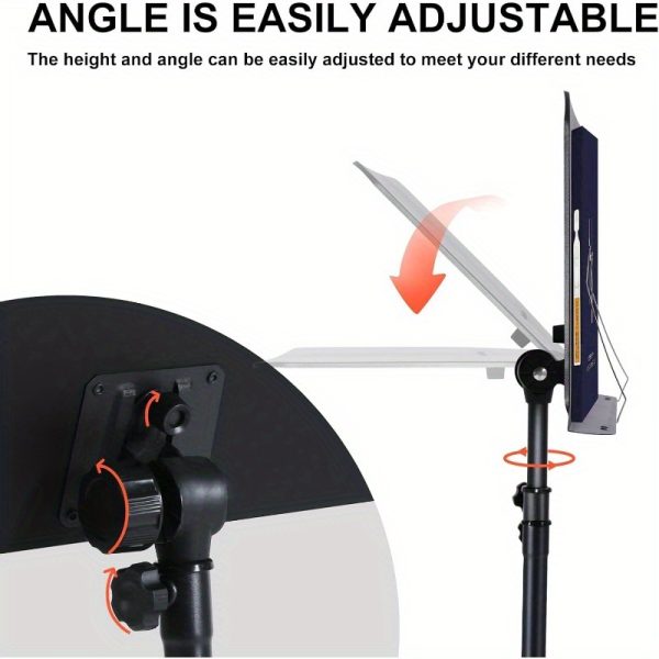 sheet music stand 5in1 adjustable durable professional dualuse music standdesktop book stand suitable for multiple scenarios equipped with portable bagmusic clipmusic book black