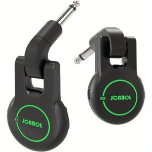 jcanol j5 guitar system guitar transmitter reiver rechargeable audio with 10 siganl channels 164ft for electric guitar bass
