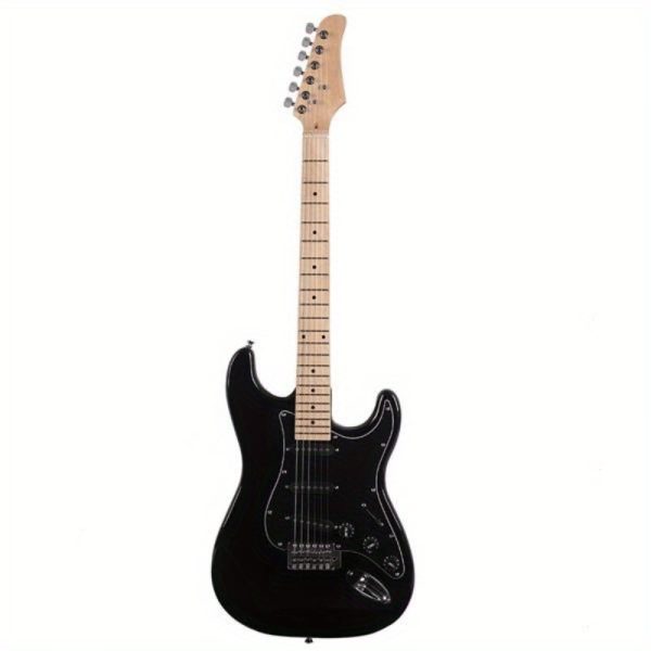 st electric guitar with black pickguard stylish modern design, white & red options, durable & easy clean, perfect for classical or nylon string music, guitar accessories, nylonstring guitar, sleek guitar design, smooth finish