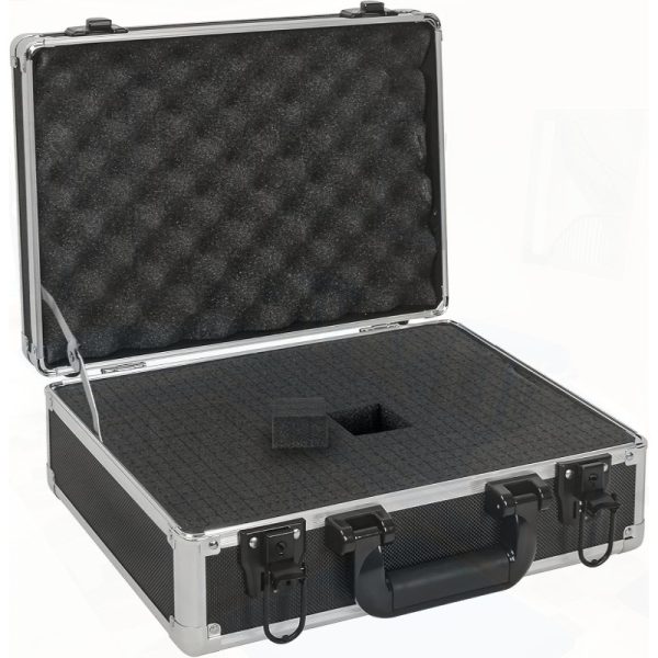 ithwiu 14" heavy duty hard case with customizable foam professional studio & field use, one hand opening latches, secure storage for wireless mic systems, camera gear, lens, equipment black, sleek metallic finish, eva protective material