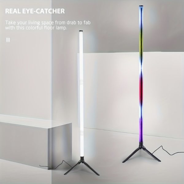 2 set/ 1 set color dimmable led floor lamp: usb power supply, adjustable in multiple colors, nordic style ambient lighting, suitable for living rooms, bedrooms, and game rooms, without adapter