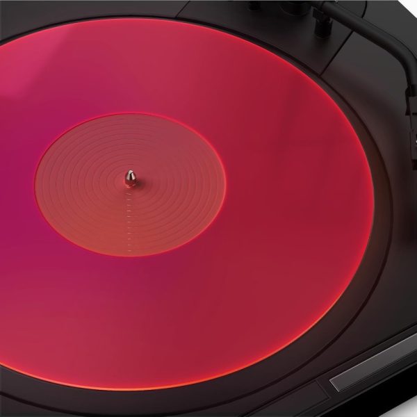 turntable mat record platter slipmat: acrylic record player platter vinyl slip mats for turntables antistatic tighter defined bass pink