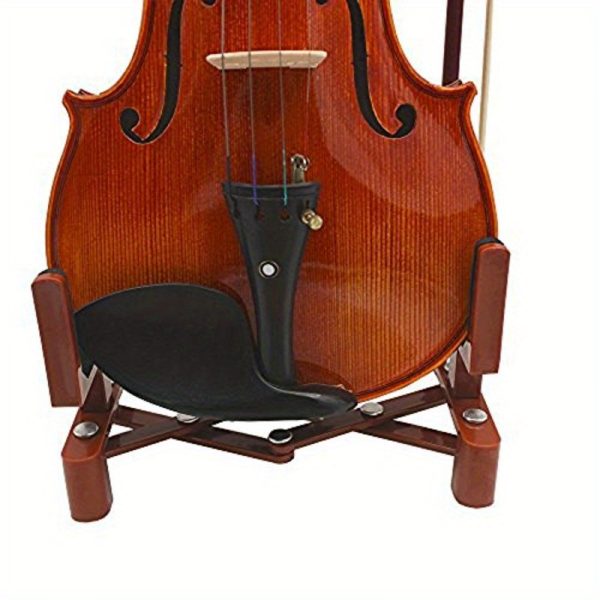 likeit musical instrument stand with bow holder for violin portable, adjustable & foldable, violin accessories