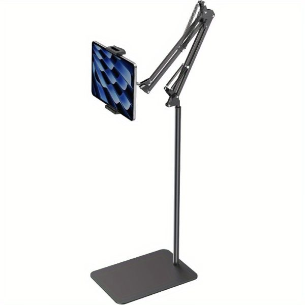 innogear tablet floor stand overhead bed phone holder, adjustable universal floor stand compatible with iphone ipad pro air mini tab kindle e readers (medium), tablet stand for bed, handsfree viewing, sleek metallic finish, durable construction, bedside organizer, modern design, highquality stand, ereader stand, travel companion