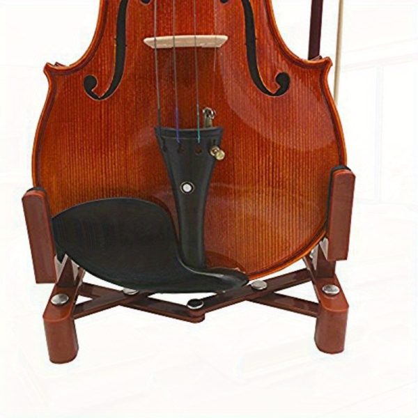 likeit musical instrument stand with bow holder for violin portable, adjustable & foldable, violin accessories