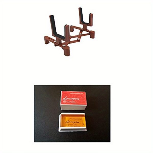 likeit musical instrument stand with bow holder for violin portable, adjustable & foldable, violin accessories