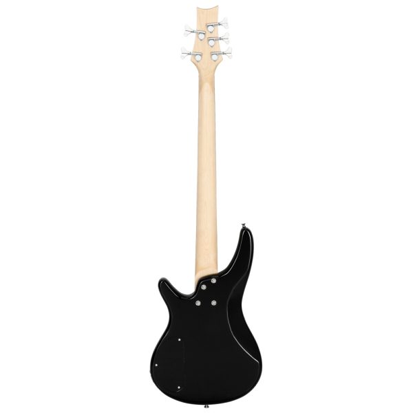 gib full size 5 string electric bass guitar with sunburst finish black maple neck, recycled wood body, includes gig bag, strap, cable & tools for beginners & professional musicians, musical instrument, stylish musical equipment, high tensile strength, studio recording, classic design, durable construction, instrument bundle, beginner musicians