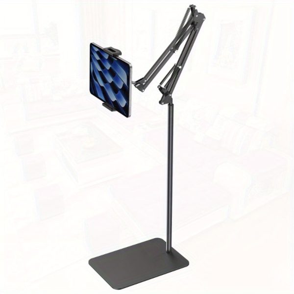 innogear tablet floor stand overhead bed phone holder, adjustable universal floor stand compatible with iphone ipad pro air mini tab kindle e readers (medium), tablet stand for bed, handsfree viewing, sleek metallic finish, durable construction, bedside organizer, modern design, highquality stand, ereader stand, travel companion