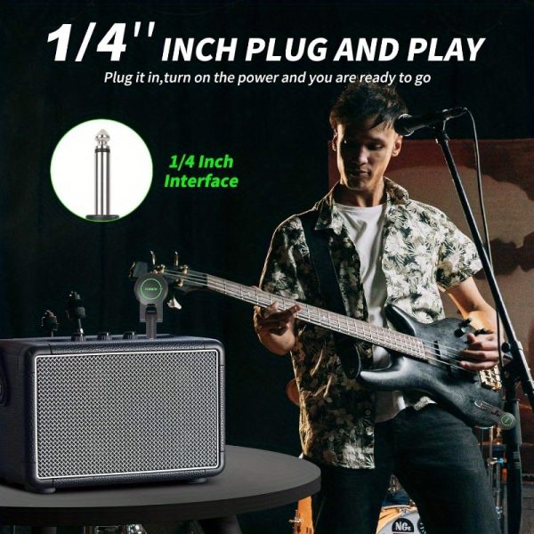 jcanol j5 guitar system guitar transmitter reiver rechargeable audio with 10 siganl channels 164ft for electric guitar bass