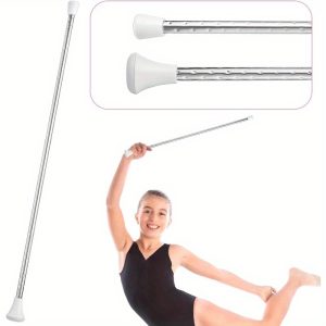 1pc professional twirling baton heavy duty stainless steel baton with non slip grip ends, 26" performance stick for marching band, gymnastics, dance, baton twirling ideal for beginners & professionals perfect gift for performers, batons for twirling, performance accessory, streamlined design, durable performer's tool