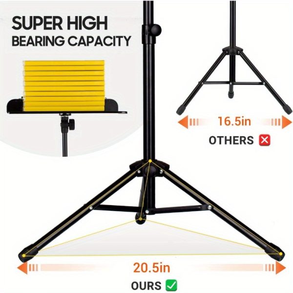 5in 1 dualuse sheet music stand desktop book stand metal portable solid back height adjustable from 31.457in with book stand support carrying bag sheet music folder and clip