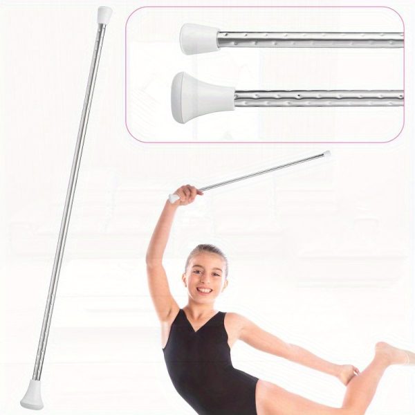 unisex twirling baton for gymnastics, dance, marching band & parades durable metal baton stick with ergonomic grip, perfect for talent shows & artistic performances, baton twirling accessories, performance equipment, sleek metallic finish, smooth finish