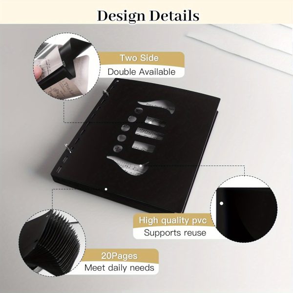 20pcs durable music flip folder with waterproof dual sided pvc pages, includes binder rings perfect for marching band, clarinet, trumpet, trombone, flute 7.5 x 6.5'' sheet music booklet, sheet music storage|metal ring binder|durable pvc pages, music sheet holder, puxgmf