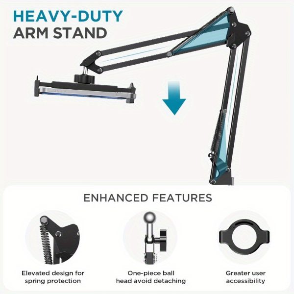 innogear tablet floor stand overhead bed phone holder, adjustable universal floor stand compatible with iphone ipad pro air mini tab kindle e readers (medium), tablet stand for bed, handsfree viewing, sleek metallic finish, durable construction, bedside organizer, modern design, highquality stand, ereader stand, travel companion