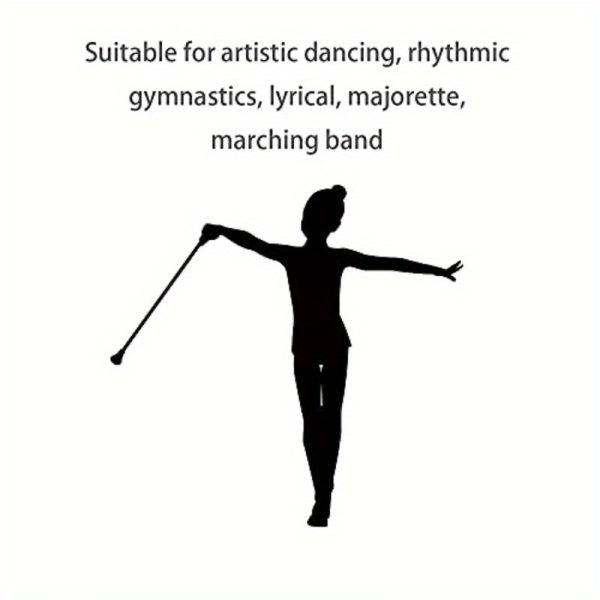 21 inch twirling baton for kids metal marching & spinning dance baton with purple handles, durable gymnastics & parade stick for majorette performances, baton twirling accessories, performance equipment, sleek metallic finish, sturdy construction