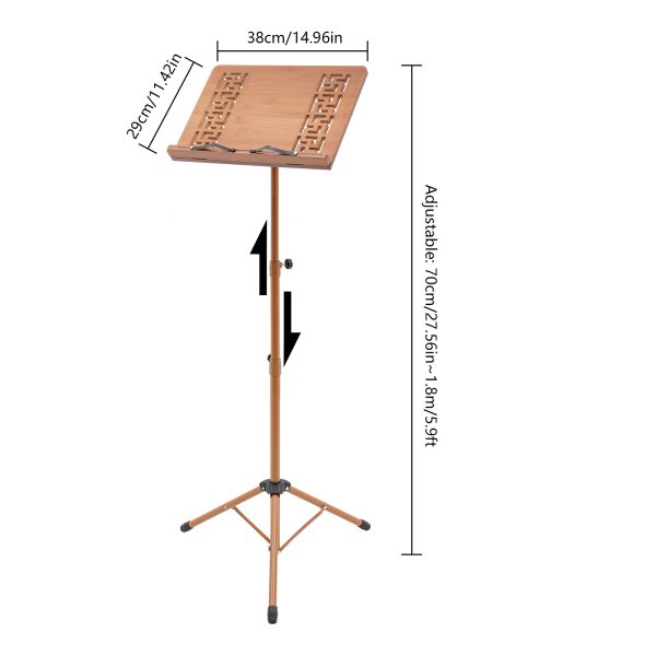 music stand, professional music stand, portable music stand, it is made of premium bamboo boards, durable but lightweight.