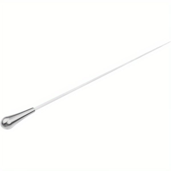 premium metal conducting baton durable, ergonomic design for orchestra & band conducting, white finish, includes replacement tip, ideal for music performances, music performance accessory, sleek metallic finish, smooth finish