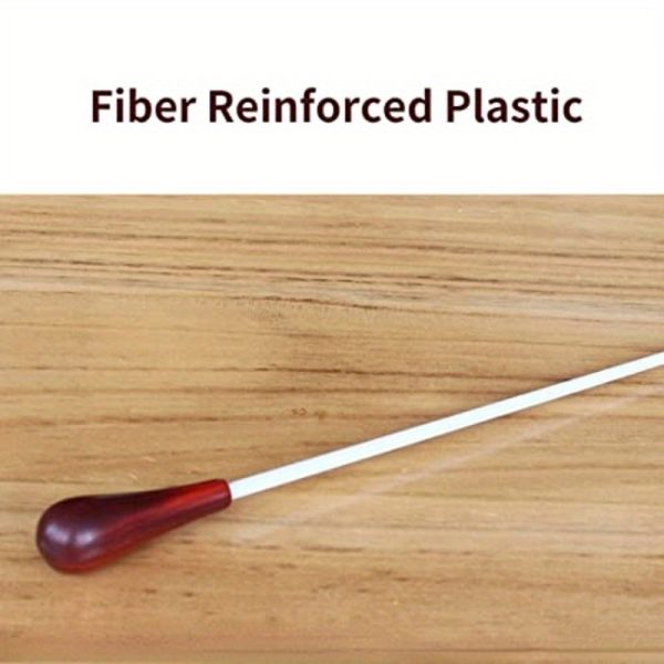 professional concert baton with rosewood handle heavy duty frp shaft & non slip grip, lightweight musical director baton for orchestra, choir, band ideal for conductors, teachers, students warranty included, choir performance tool, sleek design, durable construction, conducting tool, music teachers