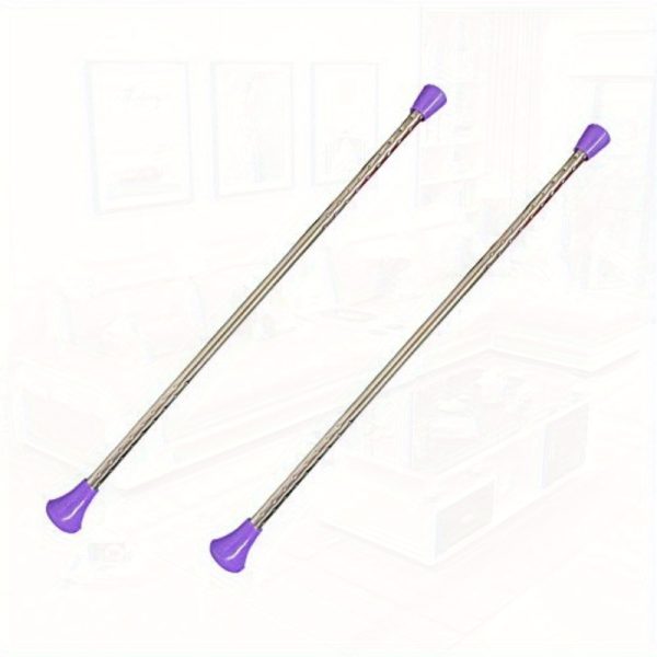 21 inch twirling baton for kids metal marching & spinning dance baton with purple handles, durable gymnastics & parade stick for majorette performances, baton twirling accessories, performance equipment, sleek metallic finish, sturdy construction