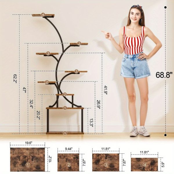 music stand 8 layer corner rack, 62.2 inch high music stand magazine rack, corner file rack music stand display cabinet box with light, collection display stand, living room bedroom decoration, photo album, decorative music