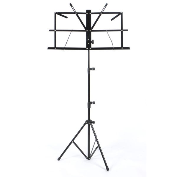 1pc adjustable and portable music stand with bowstring stand, suitable for violin, pipa, guitar, drums, durable alloy, foldable design, comes with carrying bag