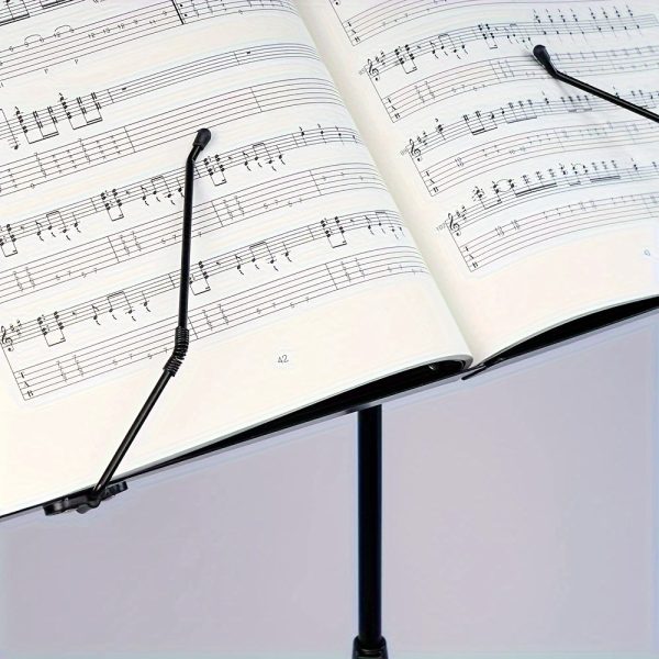 1pc adjustable and portable music stand with bowstring stand, suitable for violin, pipa, guitar, drums, durable alloy, foldable design, comes with carrying bag