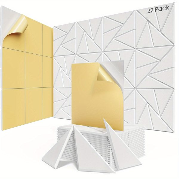 12 acoustic panels with self, 12"x 12"x 0. 4"sound proof foam panels, sound panels high density, soundproof wall panels for home studio office dark blue