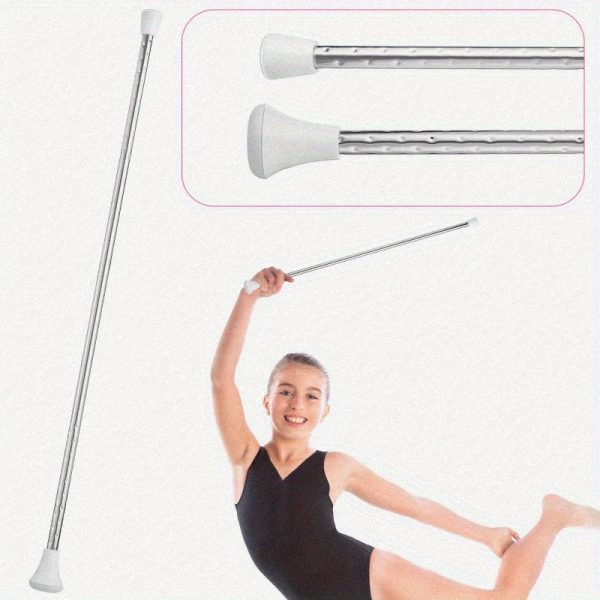 unisex twirling baton for gymnastics, dance, marching band & parades durable metal baton stick with ergonomic grip, perfect for talent shows & artistic performances, baton twirling accessories, performance equipment, sleek metallic finish, smooth finish