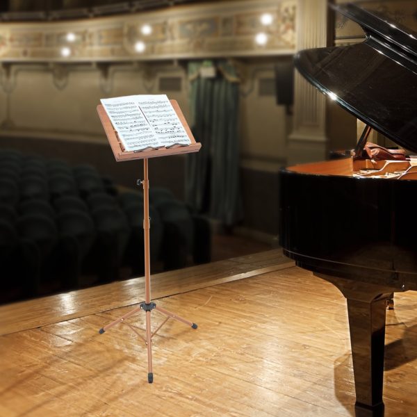 stylish music stand professional grade sheet music stand portable wooden music stand, 70 180cm/27. 56 70. 87in adjustable for musicians, versatile music stand for any occasion