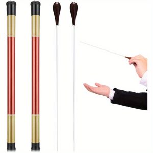 yeshone 2pcs 15 inch music conducting baton with case rosewood handle, lightweight symphony orchestra & choir director baton, ergonomic design for conducting, black, choir baton, symphony baton, professional appearance, durable construction