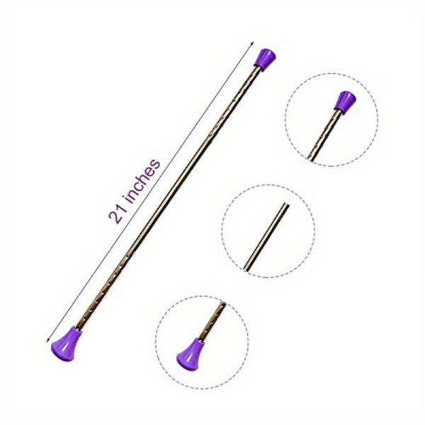 twirling baton 21 inches marching baton spinning dance baton metal gymnastics parade stick for child in majorette